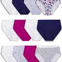 Fruit of the Loom Women's Eversoft Cotton Underwear Multipacks, Tag Free & Breathable, 12 Pack Size 7