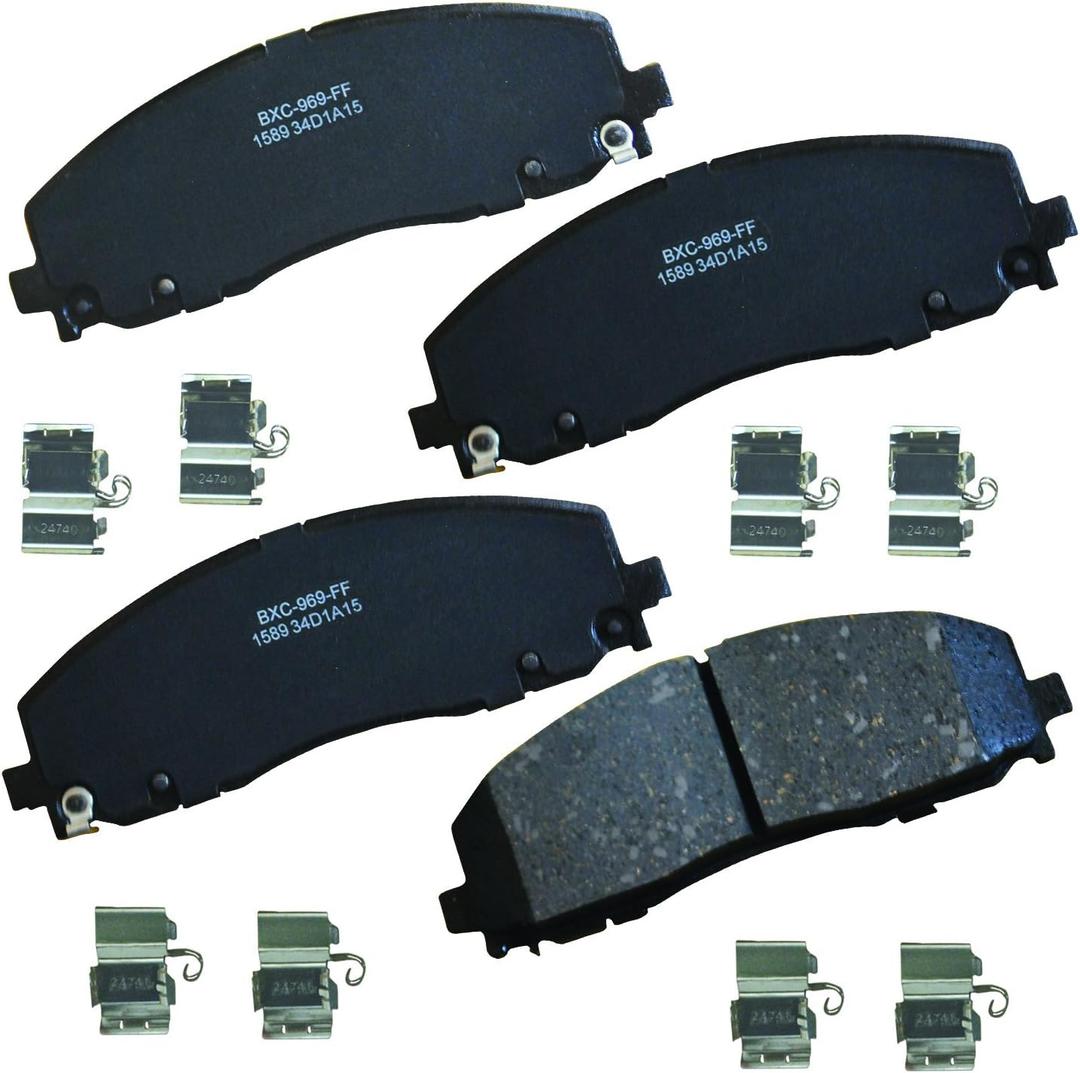 Bendix Premium SBC1589 Ceramic Front Brake Pads for Select Models Chrysler Grand Caravan, Pacifica, Town & Country, Voyager, Dodge Journey, Jeep Gladiator, Wrangler, Ram C/V, Volkswagen Routan