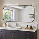 Bathroom Mirror for Wall, Large Bathroom Vanity Mirror for Over Sink 30 x 60, Black HD Reflection Shatterproof Mirror for Living Room Bedroom Entryway, Metal Frame Rectangular Shape