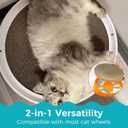 2Pcs Round Cat Scratcher Refill, 10 Inch Diameter Cardboard Cat Scratching Board Circle Replacement Pads for Indoor Cat Toy