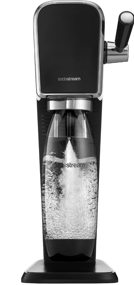 SodaStream Art Sparkling Water Maker (Black) with Dishwasher Safe Bottle