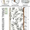 Spiral Journal Notebook for Women, Hardcover A5 College Ruled Notebook, 120 Pages, Thick Paper, Cute Lined Journal for School, Office & Work, 6 x 8.4 in(Watercolor Leaf)