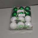 Vinsot 12 Pcs St. Patrick's Day Ball Ornaments 2.4 Inch White Green Shamrock Bulb Ornaments Irish Hanging Tree Decorations St. Patrick's Day Decorations for Home Tree Festival Party Decor