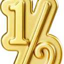 Half Year Birthday Candle, 1/2 Gold Number Birthday Candles, Cake Topper for Baby's Sixth Month Birthday Anniversary Celebration Party Supplies