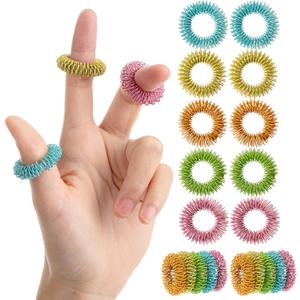 Mr. Pen- Spiky Sensory Rings, 10 Pack, Colorful, Stress Relief Fidget Sensory Toys, Fidget Ring for Anxiety, Massager, Individuals with BFRB, ADHD and Attention Disorder