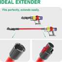Replacement Wand Tube Quick Release Compatible with Dyson V15 V11 V10 V8 V7 Vacuum Accessories Parts, 28.7in Extension Cleaner Attachment for Home Office (Red)