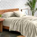 Bare Home Split Head Flex King Sheet Set - 1800 Ultra-Soft Microfiber Bed Sheets - Double Brushed - Deep Pockets - Easy Fit - 4 Piece Set - Bedding Sheets & Pillowcases (Sand)