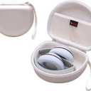 Headphone Case Compatible with Beats Studio Pro/Solo 4 / Studio 3 / Solo 3 / Picun B8 / BERIBES/JLab JBuds Lux ANC Wireless Bluetooth Noise Cancelling Headphones (Pearl White)