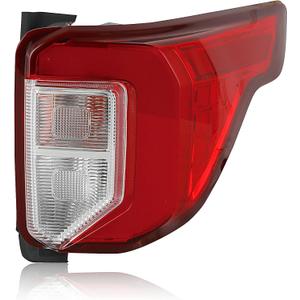 Tail Lights Assembly Compatible with Explorer 2020 2021 2022 2023 Rear Brake Lamp With Wire Harness and Bulbs LB5Z13404F FO2801275(Right Passenger Side 20-23 Explorer)