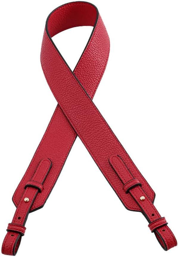 Grain Leather Purse Strap Adjustable Crossbody Replacement Straps for Handbags Monk Head Screws Detachable