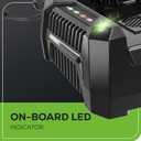 Greenworks Pro 60V Ultra Power 6A Rapid Charger - Works with All Greenworks Batteries