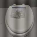 Mayfair Padded Toilet Seat, Cushioned Soft Vinyl over Wood Core Seat, Secure Hinges, Easy Clean, Made in USA, Elongated, White