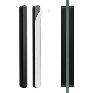 BaiNong 2pack 7 inch Stick on Shower Door Handles Adhesive Glass Shower Door Handle Matte Black Sliding Glass Door Handle for Shower Double Sided Sliding Door Pull