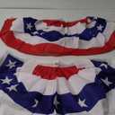 2 Pack USA Pleated Fan Flag, 1.5x3 Ft American US Flag Patriotic Bunting Stars and ​Stripes Banner with Canvas Header and Brass Grommets for 4th of July Memorial Day Indoor Outdoor Decoration