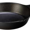 Lodge 8 Inch Cast Iron Pre-Seasoned Skillet  Signature Teardrop Handle - Use in the Oven, on the Stove, on the Grill, or Over a Campfire, Black