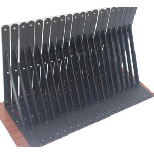 6 Pack L12 x H 8" Black Heavy Duty Shelf Brackets with Screws, Metal Shelf Brackets, Shelf Support Angle Brackets for Shelves, L Brackets, Heavy Duty Floating Shelf