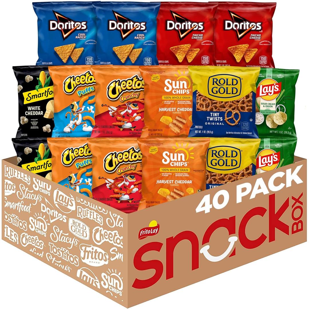 Frito-Lay Fun Times Mix Variety Pack, 2.37 Pounds, (Pack of 40) (EXP 07/28/26)