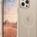 SUPFINE Magnetic for iPhone 12 Pro Max Case(Compatible with MagSafe)(Military Grade Drop Protection) Slim Translucent Matte Shockproof with Anti-Fingerprint Phone Case,Desert Gold