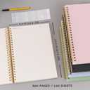 Hardcover Spiral Notebook Journal 8.5 x 11,300 Pages College Ruled Notebook, Lined Thick Journals for Women Men,A4 Thick Spiral Journal for Writing,110GSM Paper, Spiral Notebooks for Work School Black