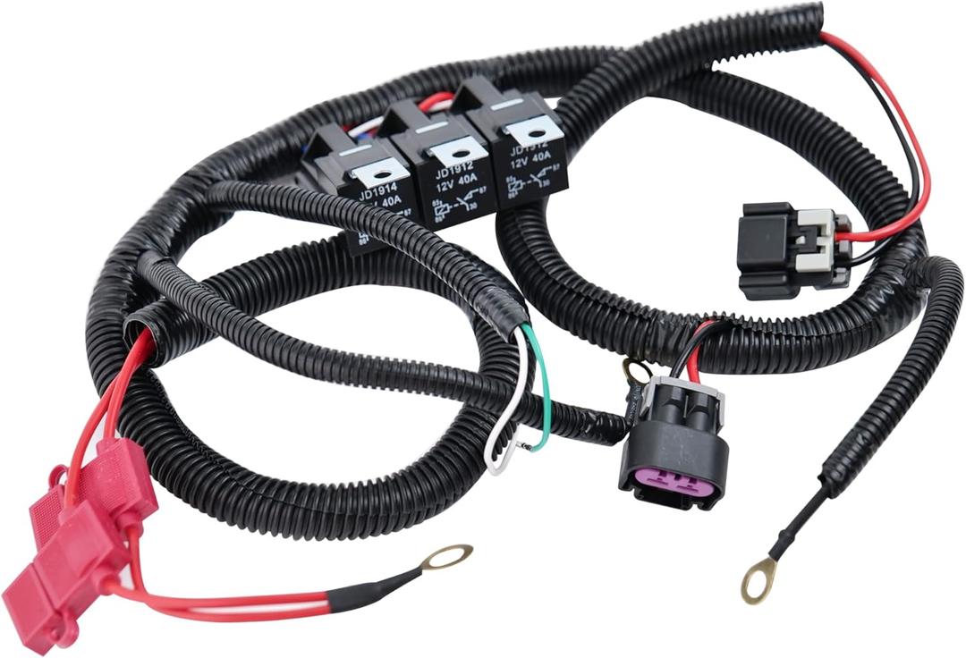 Dual Electric Fan Wiring Kit Compatible with GM 19992006 ECU Control Dual Electric Fan Wiring Harness Kit Replaces# 7L5533A226T 7l5533a226t