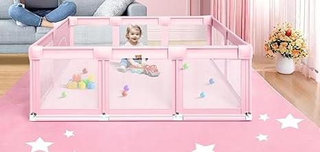Babies and Toddlers Playpen 50×50 inch pink