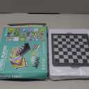 Magnetic Travel Board Game Set for Kids and Adults - Foldable 7.8" Chess & Checkers with Included Game Sheets for Ludo, Snakes & Ladders & More - Family-Friendly Multi-Game Set for Boys & Girls