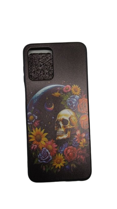 Phone Case With Flowers Skeleton black