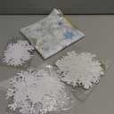 Winter Wonderland Decorations,Glitter Sliver Winter Wonderland Banner,Snowflakes Garland Hanging Ornaments with Snowflake Tablecloth for Home Christmas Frozen Party Supplies