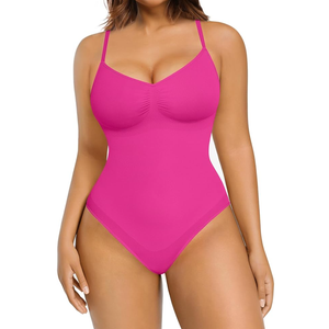 FeelinGirl Shapewear Bodysuit Sculpting Tummy Control Body Shaper for Women Seamless Plus Size Butt Lifting Shaper XS/S