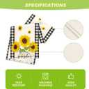 Artoid Mode Buffalo Plaid Sunflower Sunshine Vase Summer Table Runner, Spring Kitchen Dining Table Decoration for Home Party Decor 13x90 Inch