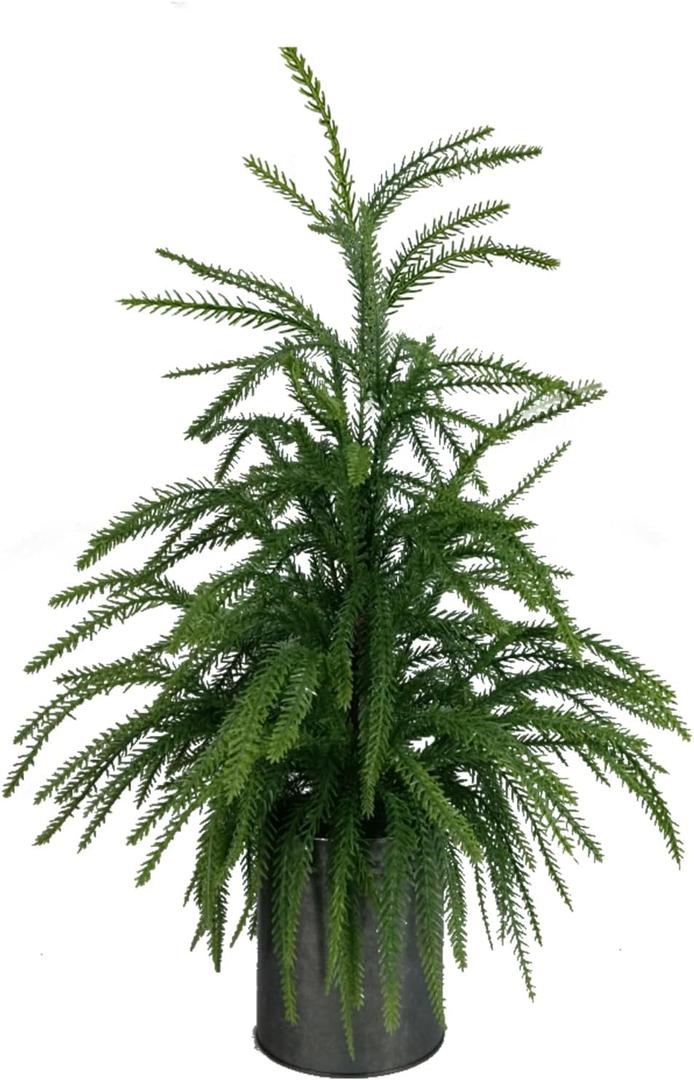 Artificial Topiary Plants Faux Tree Perfect Christmas Planter Filler Outdoor for Front Door,Indoor Outdoor,Farmhouse Home,Wall Window and Festival Wedding Decor (22 inch)