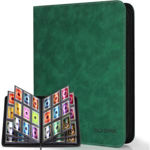 Top Loader Binder, 9 Pockets Card Binder Holds 252 Top Loaders, Premium Trading Card Collection Holder, Top Loader Storage Album for TCG, Sports Cards, Dark Green (FOR TOP LOADERS ONLY)