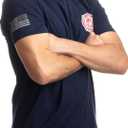 Firefighter Maltese Cross | Fire Fighter Rescue Courage Honor Red Line T-Shirt (L)