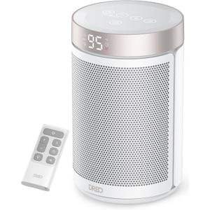 Dreo Space Heater, Portable Electric Heaters for Indoor Use with Thermostat and Remote, 2024 Upgraded, Digital Display, 12H Timer, 5 Mode, 1500W PTC Ceramic Fast Safety Heat for Office Bedroom Home (10 inch, White)