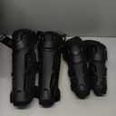 Scoyco 4pcs Motorcycle Knee Shin Guards Black Adjustable Anti-slip Knee Cap Pads Protector Armor for Motocross (K39H39,Black,Large