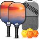 Mayboom Pickleball Paddles Set of 2 or 4, USAPA Approved Pickleball Paddles Set with 4 Pickleball Balls and Pickleball Carry Bag, Fiberglass Pickle Ball Rackets 2 Pack Gifts for Beginners&Pros
