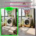 27270.79inch Washer Drain Pan Silicone Mat, Waterproof Anti-Vibration Non-Slip Washer Drip Tray, With Raised Edge Washing Machine Silicone Mat, Floor Leak Protector for Laundry RoomBlack