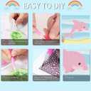 2 x Yijingtop 4 Packs Sea Turtle Diamond Art Kits for Kids,Cartoon Diamond Painting for Kids Ages 4-8-12,Cartoon Gem Kit Crafts Beginners for Gift Home Wall Decor(6x6inch)