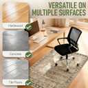 Office Chair Mat for Hardwood Floor, 48"x60" Desk Chair Mat for Home Office, Anti-Slip Under Desk Mat Rug for Rolling Chair,Floor Protector Washable Rugs for Gaming Chairs-Rust