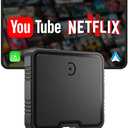 Wireless CarPlay Adapter AI Box for iPhone & Android Auto – YouTube & Netflix Support, TF Card Offline Playback, Plug and Play, Wired to Wireless Conversion, Stable 5.8GHz WiFi & Bluetooth 5.3