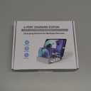 Charging Station for Multiple Devices - 4-Port 20W PD USB-C Charger for iPhone iPad Smartphones Tablets,Universal Compatibility, Detachable Baffle Design (grey)