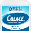 Colace Stool Softener 100 mg, 250 Capsules, Constipation Relief, Docusate Sodium, Gentle Docusate, Stimulant-Free, Regular Strength, #1 Doctor Recommended Stool Softener Brand