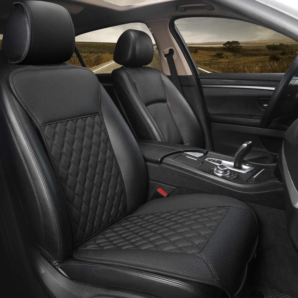 Black Panther Car Seat Cover, Luxury Car Protector, Universal Anti-Slip Driver Seat Cover with Partial Backrest Coverage (Middle Part Only) (1 Piece, Black)