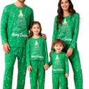 Radmire Matching Christmas Pajamas  XMAS Holiday PJs Sleepwear Set Long Sleeves and Pants Kid 11-12T Green
