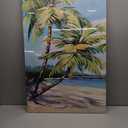 Palm Tree Wall Art Decor Painting Pictures Print On Canvas, Tropical Beach Framed Canvas Wall Art for Home Decoration Living Room Bedroom Artwork