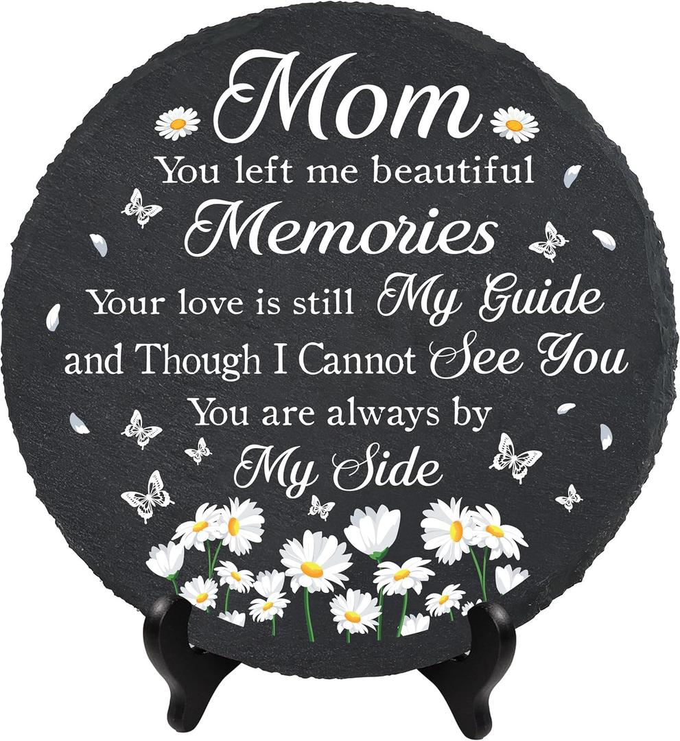 Memorial Gifts for Loss of Mom, Sympathy Gifts for Loss of Mother, Memorial Garden Stones for Mom, Garden Stone Memory Mother on Christmas