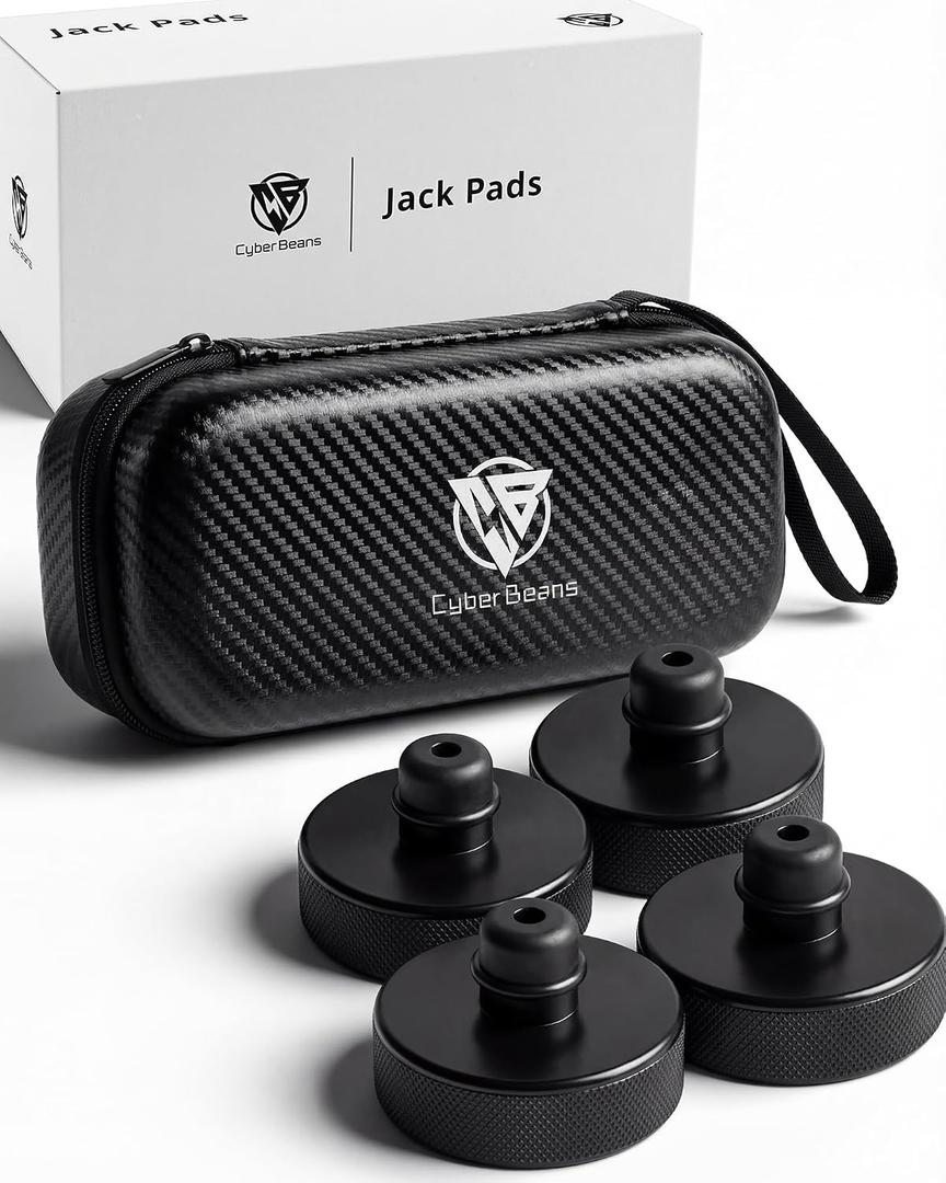 4Pcs for Tesla Model S/3/X/Y Lifting Jack Pads Lift Stand Rubber Pad Set, 2016-2025 2026 Highland Juniper Accessories Lifting Pucks Kit with Storage Case