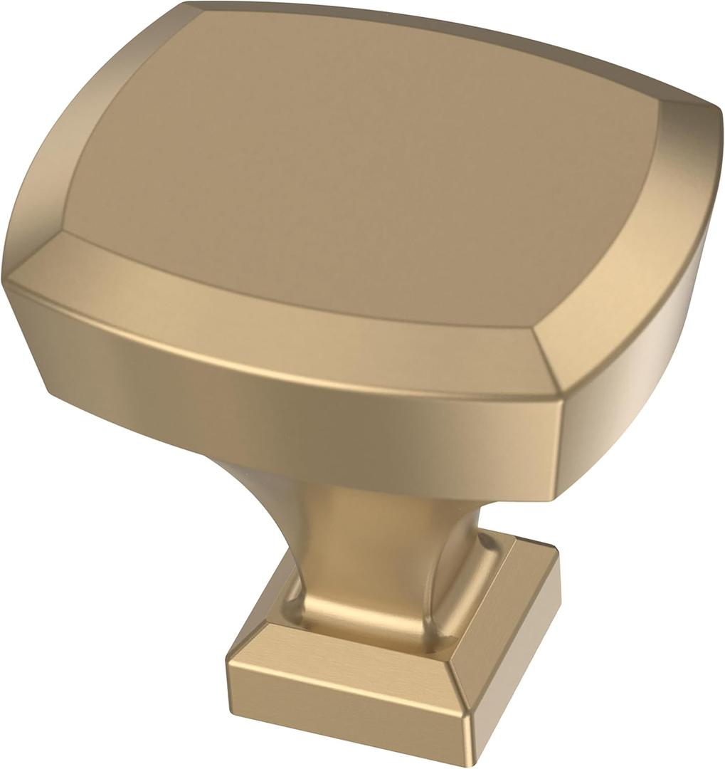Franklin Brass 10 Pack Champagne Bronze Gold Cabinet Knobs 1-1/4 inch (32mm) Kitchen Cabinet Handles and Drawer Knobs for Cupboards, Dressers, Furniture, Bathroom Vanity |Beveled