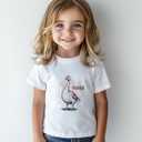 Toddler T-Shirts for Kids Baby Boy Girl Graphic Tees Summer Funny Animal Letter Print Cute Cotton Clothes 2T-8Y (White)