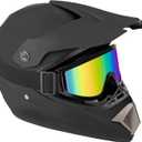 CARTMAN Adult Dirt Bike Helmets Motocross ATV Dirtbike Offroad Full Face Motorcycle Helmet, DOT Approved Matte Black and Blue, Large